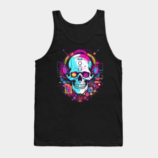 Psychedelic Abstract Skull Tank Top